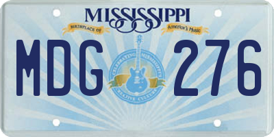 MS license plate MDG276