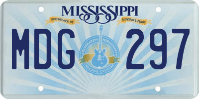 MS license plate MDG297