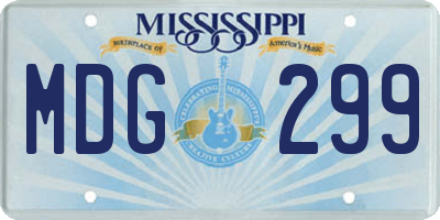 MS license plate MDG299