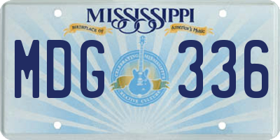 MS license plate MDG336