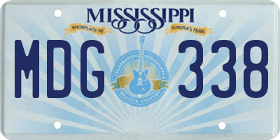MS license plate MDG338