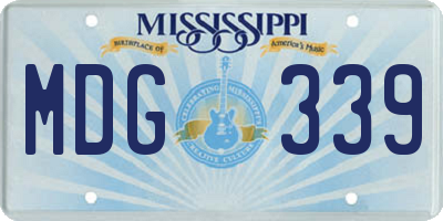 MS license plate MDG339