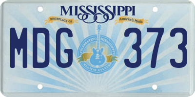 MS license plate MDG373