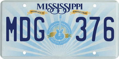MS license plate MDG376