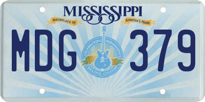MS license plate MDG379