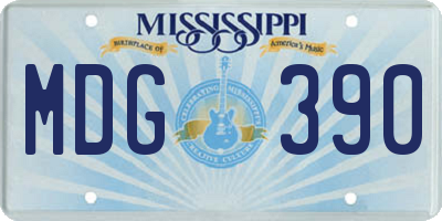 MS license plate MDG390