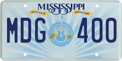 MS license plate MDG400