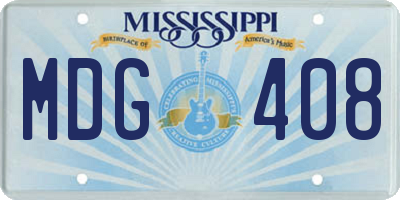 MS license plate MDG408