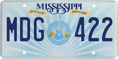 MS license plate MDG422