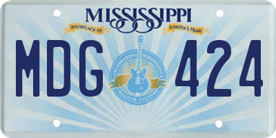 MS license plate MDG424