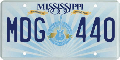MS license plate MDG440