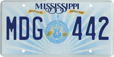 MS license plate MDG442