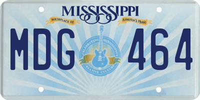 MS license plate MDG464
