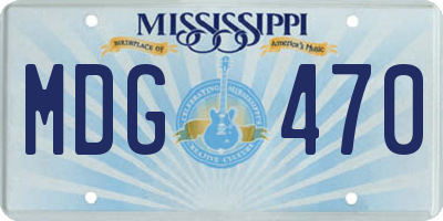 MS license plate MDG470