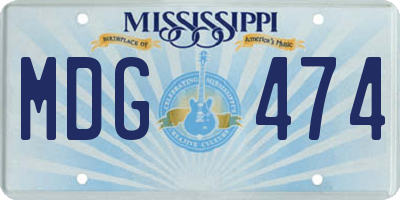 MS license plate MDG474