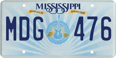MS license plate MDG476