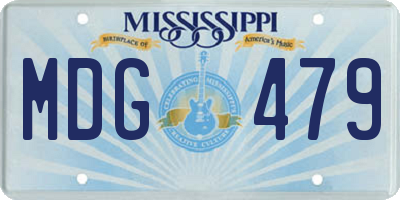 MS license plate MDG479
