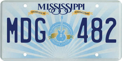 MS license plate MDG482