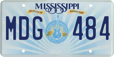 MS license plate MDG484