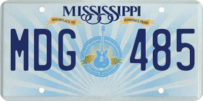 MS license plate MDG485