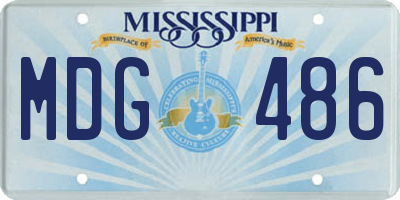 MS license plate MDG486