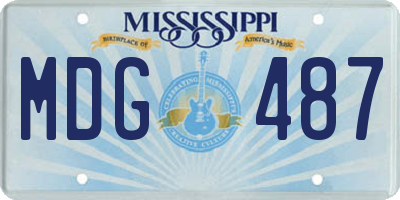 MS license plate MDG487