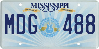 MS license plate MDG488