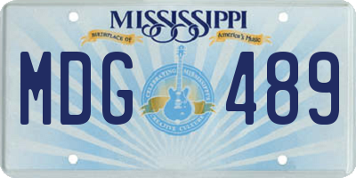MS license plate MDG489