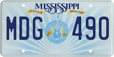 MS license plate MDG490