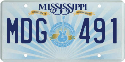 MS license plate MDG491
