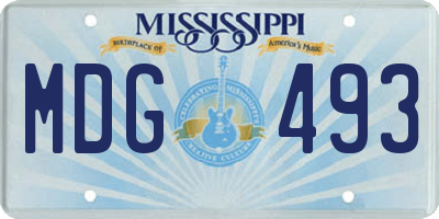 MS license plate MDG493