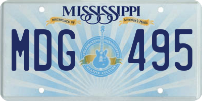 MS license plate MDG495