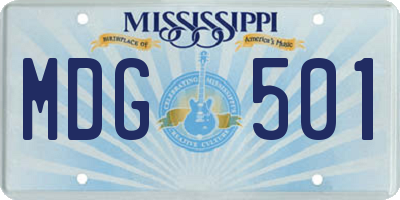 MS license plate MDG501