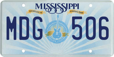 MS license plate MDG506