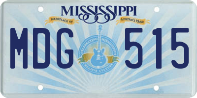 MS license plate MDG515