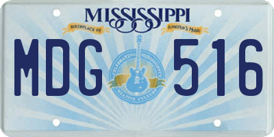 MS license plate MDG516