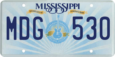 MS license plate MDG530