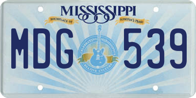 MS license plate MDG539