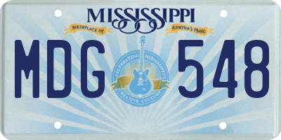 MS license plate MDG548