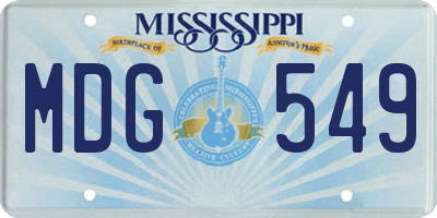 MS license plate MDG549