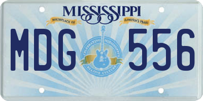 MS license plate MDG556