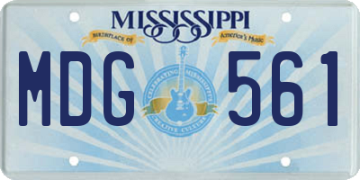 MS license plate MDG561