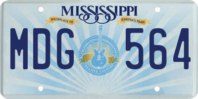 MS license plate MDG564