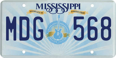 MS license plate MDG568