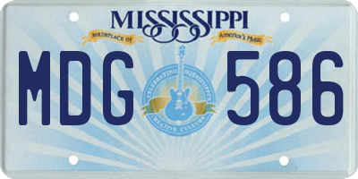 MS license plate MDG586