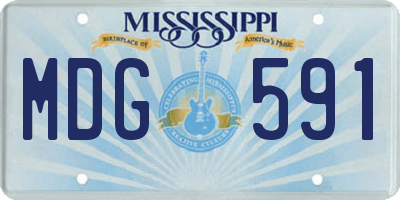 MS license plate MDG591