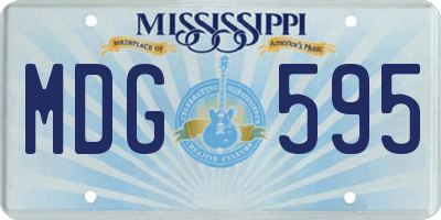 MS license plate MDG595