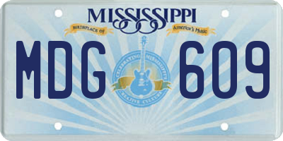 MS license plate MDG609