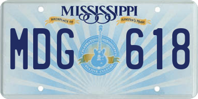 MS license plate MDG618