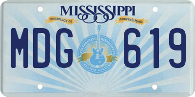 MS license plate MDG619